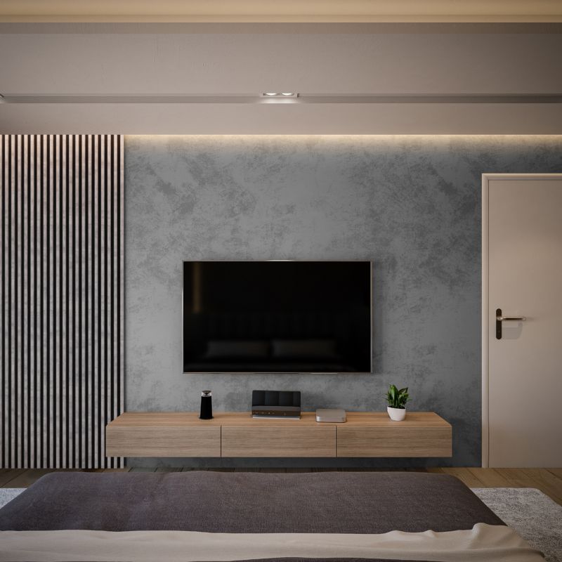 Stegu Linea Slim væglamel 265 x 15 cm panel grå/sort 3 elementer - 1 stk