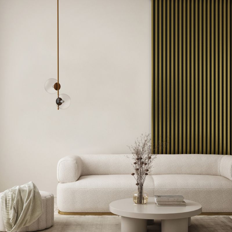 Stegu Linea Slim væglamel 265 x 5,4 cm panel i guld/sort – 1 stk.