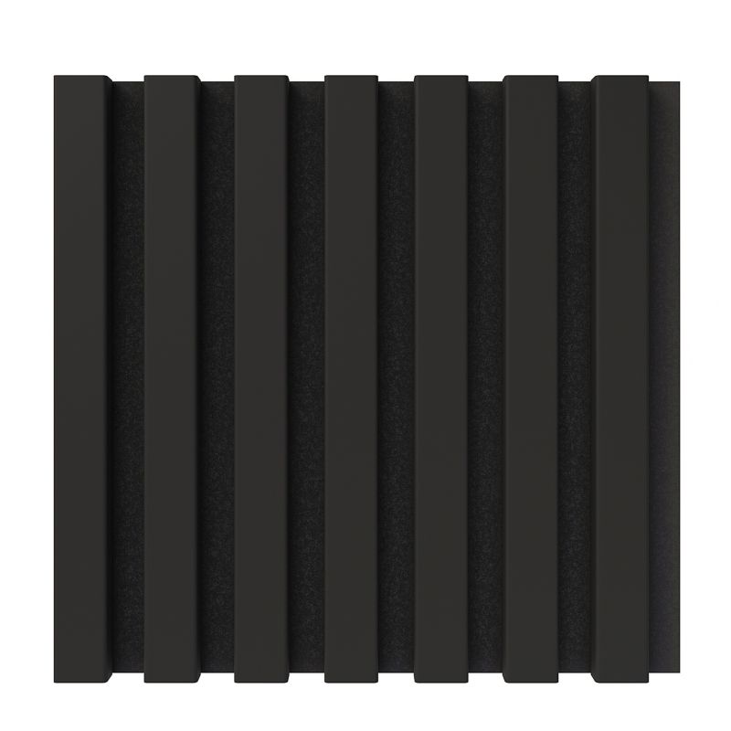 Lamel mini Vertical Line 300 x 300 mm mat-sort / mat-sort uni på filt