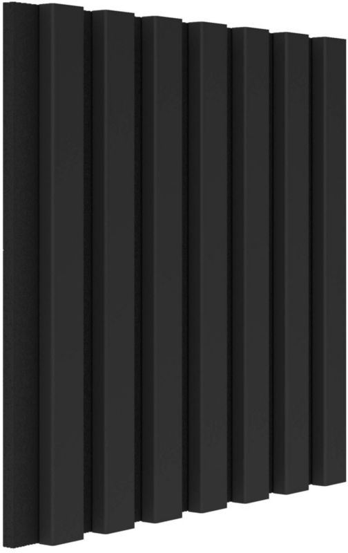 Lamel mini Vertical Line 300 x 300 mm mat-sort / mat-sort uni på filt