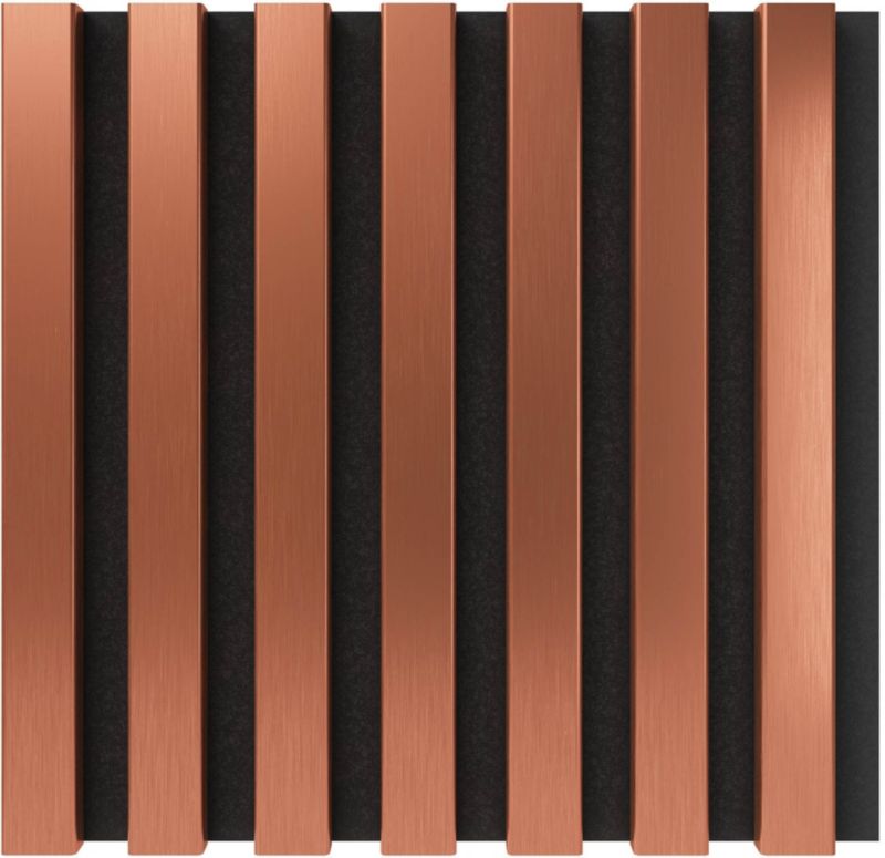 Lamel mini Vertical Line 300 x 300 mm mat-sort / kobber på filt