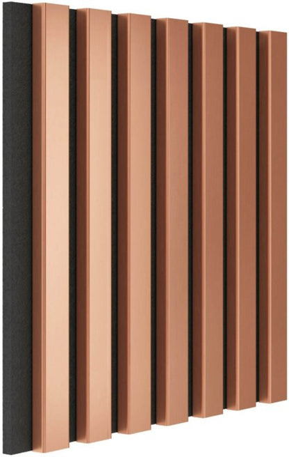 Lamel mini Vertical Line 300 x 300 mm mat-sort / kobber på filt
