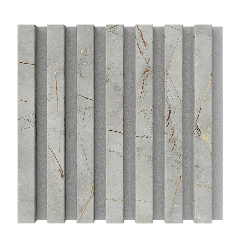 Lamel mini Vertical Line 300 x 300 mm grå / stenkulør på filt