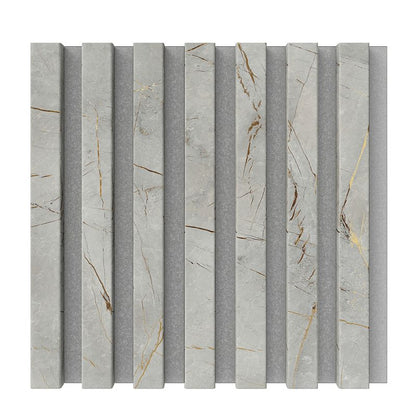 Lamel mini Vertical Line 300 x 300 mm grå / stenkulør på filt