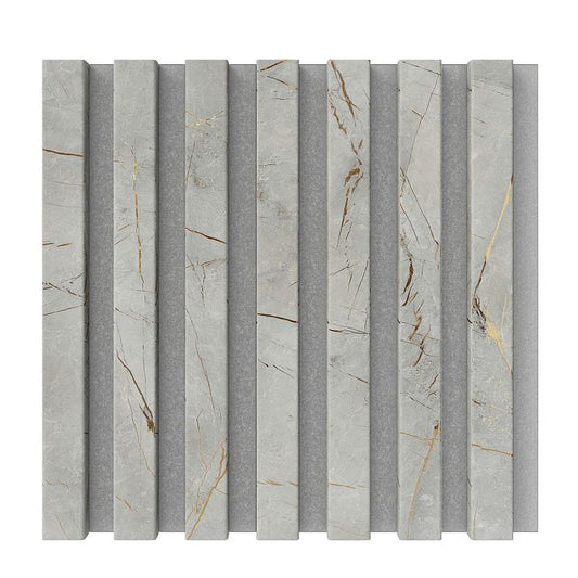 Lamel mini Vertical Line 300 x 300 mm grå / stenkulør på filt