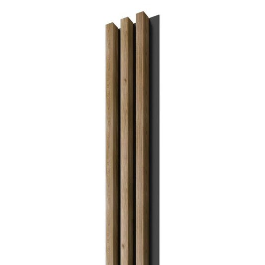 Stegu væglamel 275 x 17,6 cm sort/egetræ 3 dele