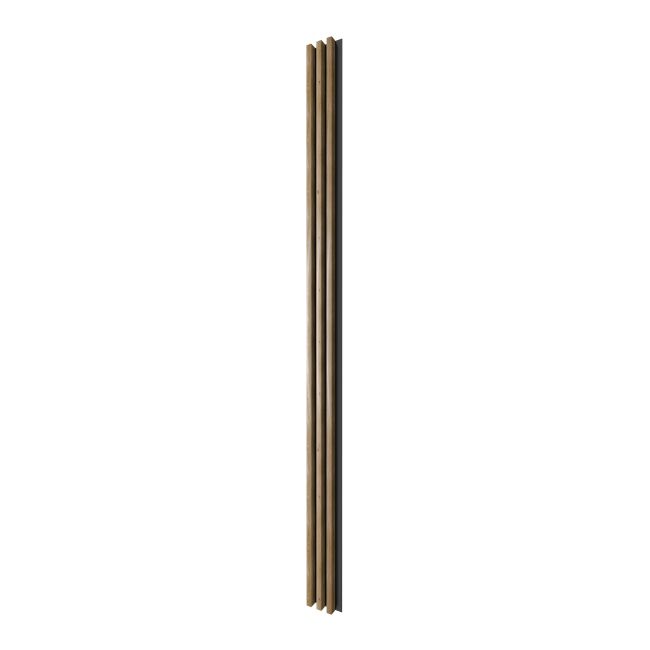 Stegu væglamel 275 x 17,6 cm sort/egetræ 3 dele
