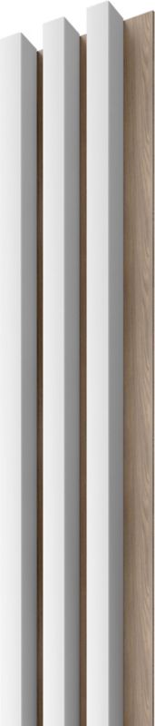 Stegu væglamel 275 x 17,6 cm eg/hvid 3 dele