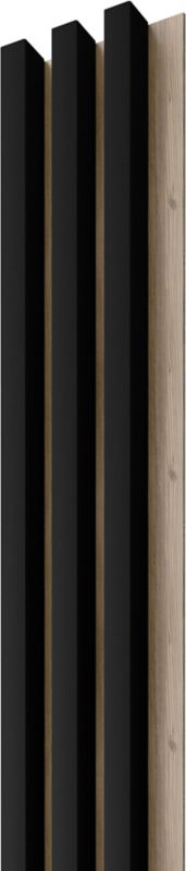 Stegu væglamel 275 x 17,6 cm eg/mat-sort 3 dele