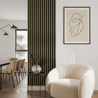 Stegu Linea slim 3 væglamel i guld og sort