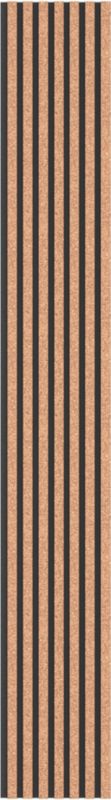 Lamel Vertical Line 300 x 2650 mm sort / kork på filt
