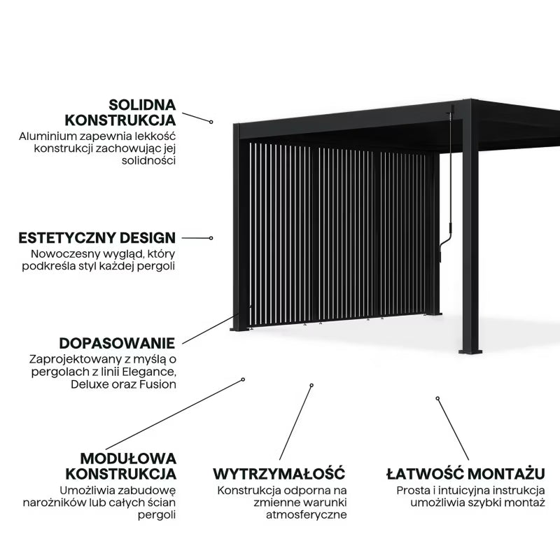 Lamellpanel Lodret til Pergola 113,3x233,5 cm Antracit