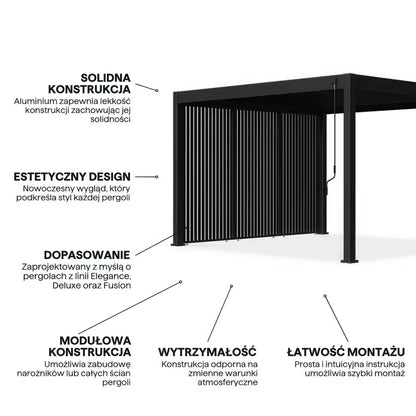 Lamellpanel Lodret til Pergola 113,3x233,5 cm Antracit