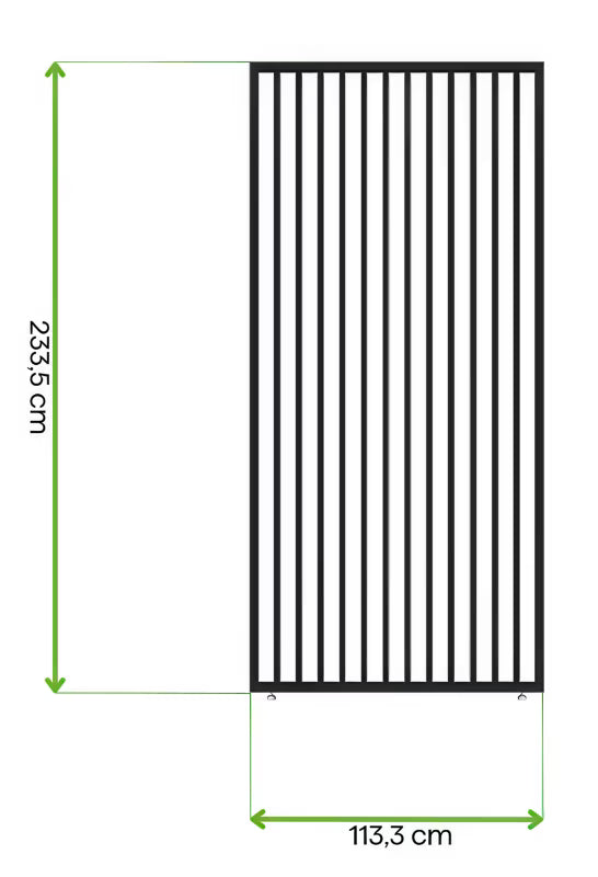 Lamellpanel Lodret til Pergola 113,3x233,5 cm Antracit