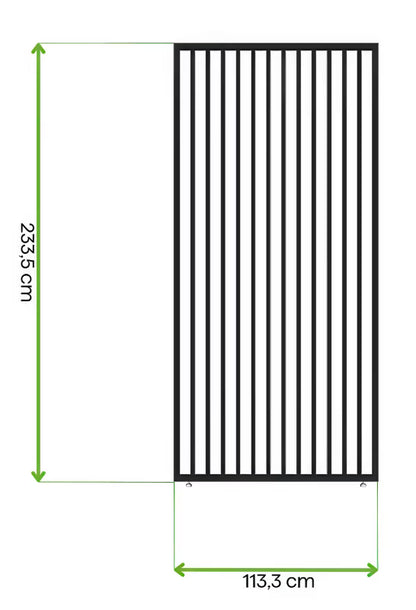 Lamellpanel Lodret til Pergola 113,3x233,5 cm Antracit