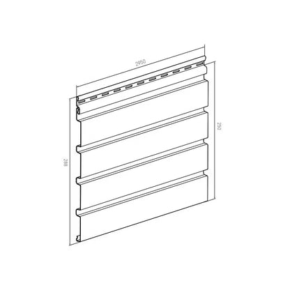 Lamelpanel Fronto 295x28,3 cm Eg 2,95 m²