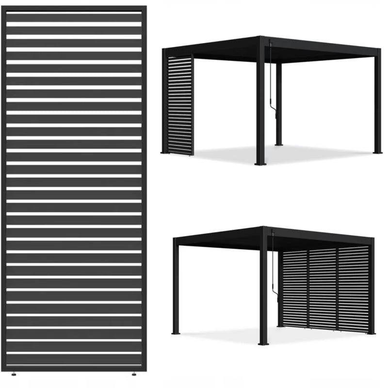 Lamelside til Pergola 113,3x233,5 cm Antracit