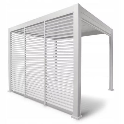Lamelsidepanel til Pergola 123,5x239 cm Hvid
