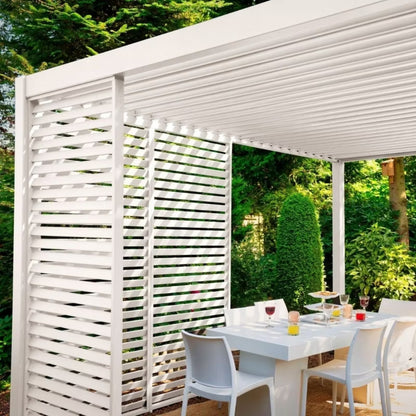 Lamelsidepanel til Pergola 123,5x239 cm Hvid