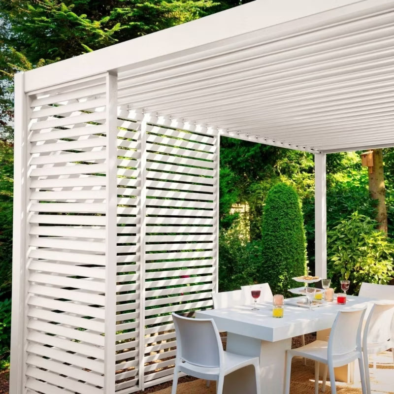 Lamelsidepanel til Pergola 123,5x239 cm Hvid