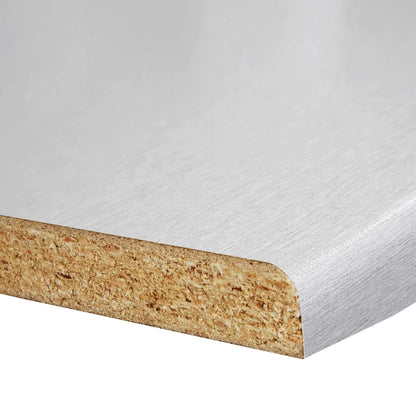 Laminatbordplade 2,8x60x305 cm Aluminium
