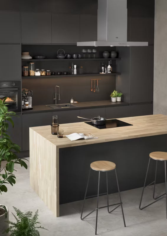 Laminatbordplade Neutral Black Terra 62x300 cm Sort Mat