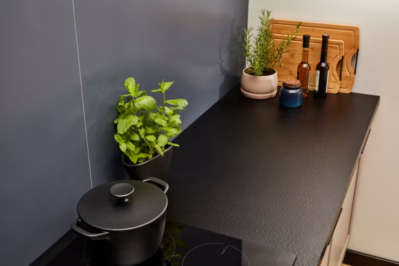 Laminatbordplade Neutral Black Terra 62x300 cm Sort Mat