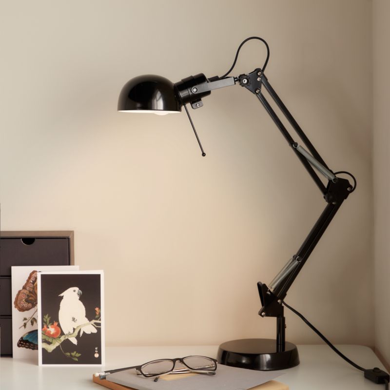 GoodHome Bakossi skrivebordslampe 1-punkts E14 mat-sort
