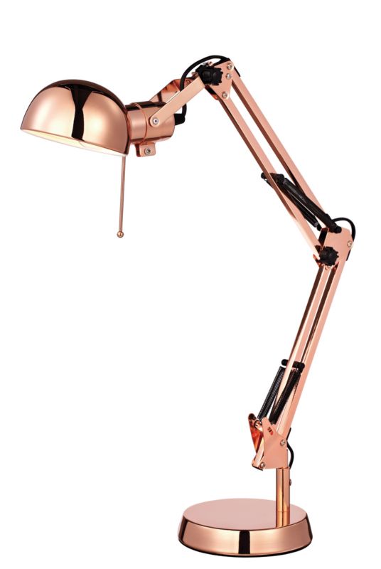 GoodHome Bakossi 1-punkts bordlampe E14 kobber