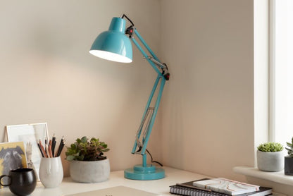 GoodHome Ginaz 1-punkts bordlampe E14 blå