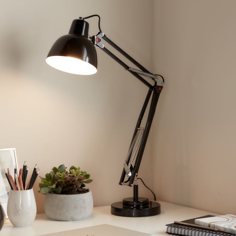 GoodHome Ginaz bordlampe E14 sort