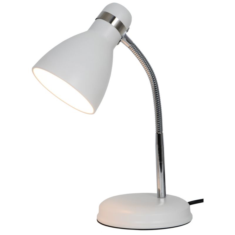 GoodHome Narajo 1-punkts bordlampe E27 hvid