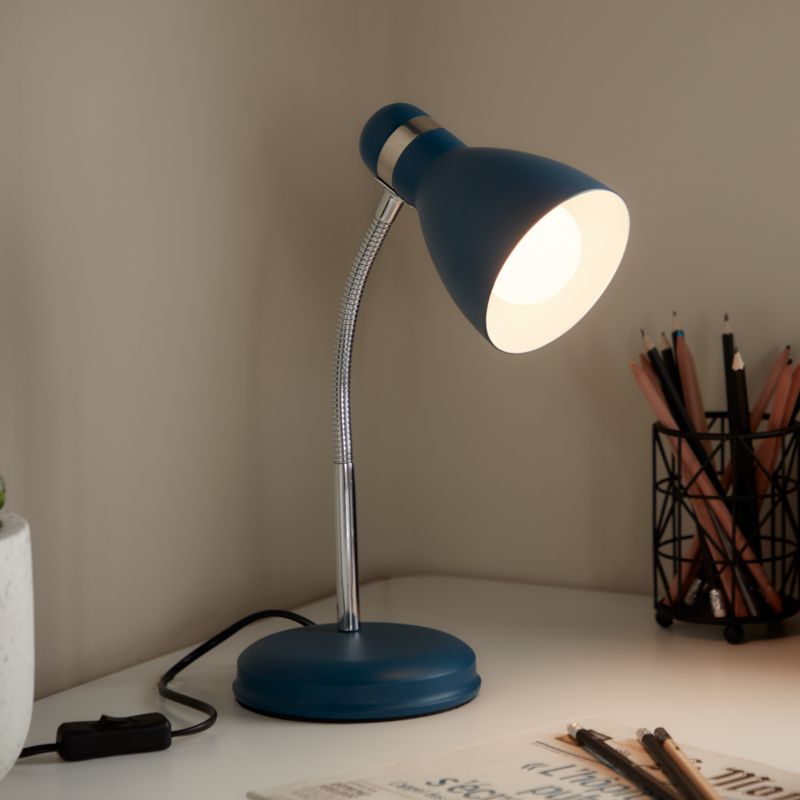 GoodHome Narajo 1-punkts bordlampe E27 blå