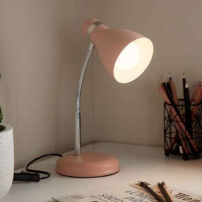 GoodHome Narajo 1-punkts bordlampe E27 i pink