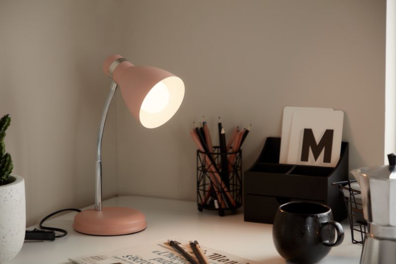 GoodHome Narajo 1-punkts bordlampe E27 i pink