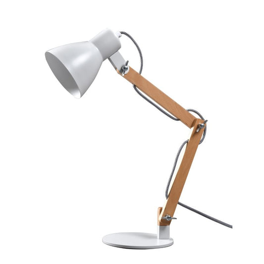 GoodHome Peroten bordlampe E27 mat hvid