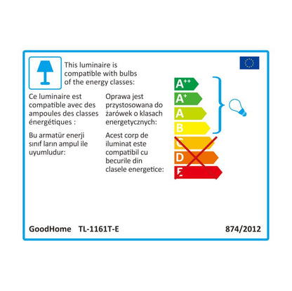 GoodHome Peroten bordlampe E27 mat hvid