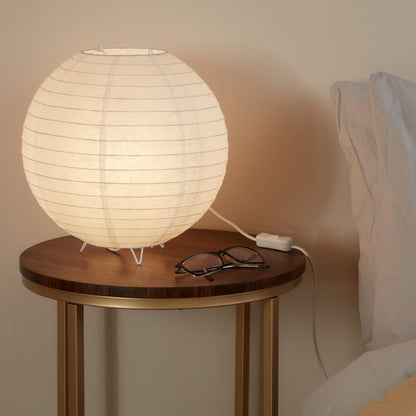 GoodHome Taynae E27 bordlampe i hvid