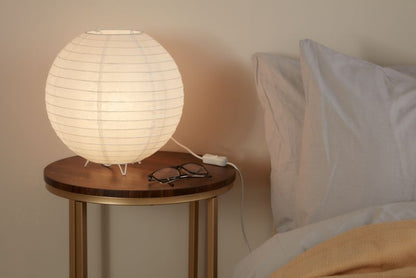 GoodHome Taynae E27 bordlampe i hvid