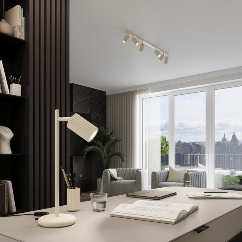 KARBON beige skrivebordslampe 1 stk.