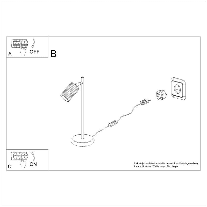 KARBON skrivebordslampe hvid 1 stk.