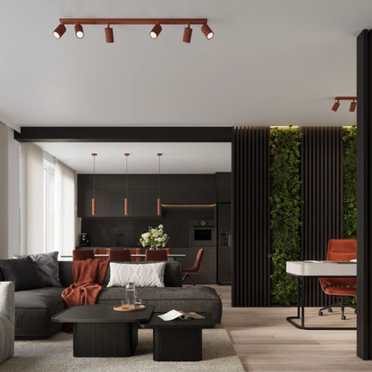 KARBON skrivebordslampe i okker-rød, 1 stk.