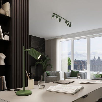 KARBON skrivebordslampe i olivengrøn, 1 stk.