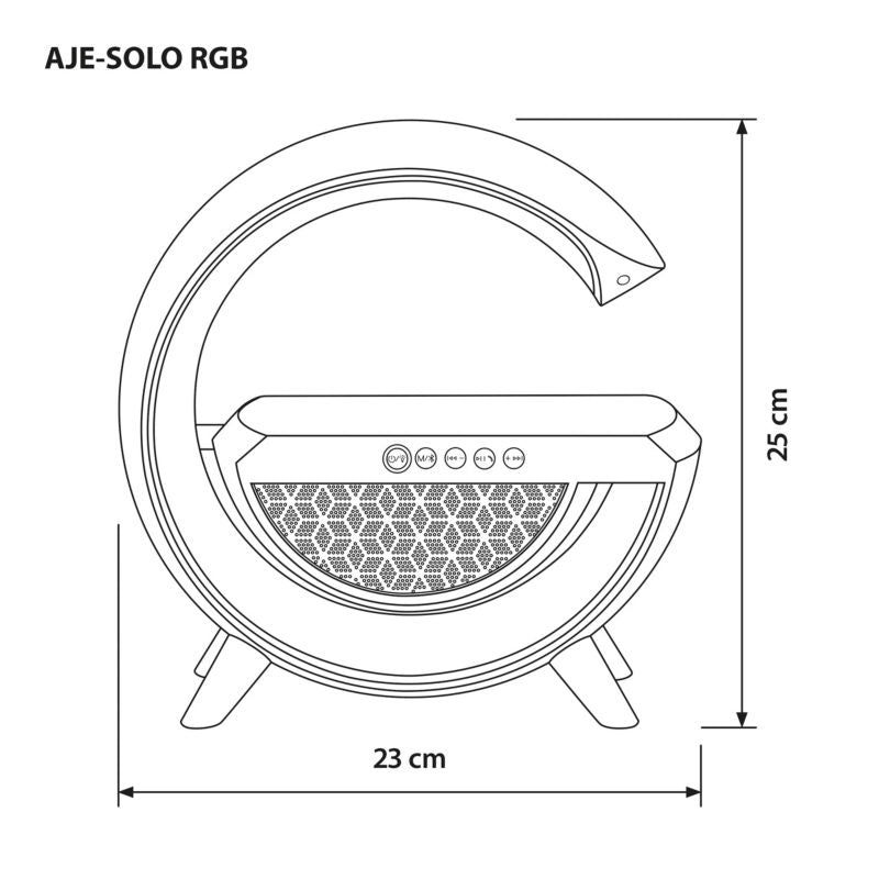 Activejet Solo LED skrivebordslampe med musik og RGB-belysning i hvid