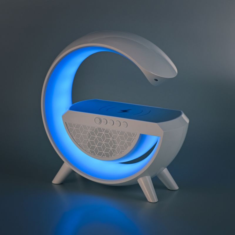 Activejet Solo LED skrivebordslampe med musik og RGB-belysning i hvid