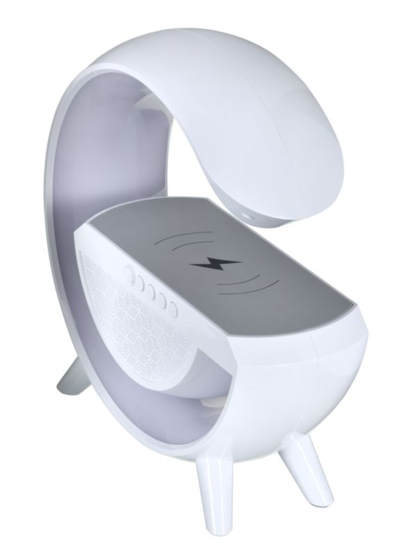 Activejet Solo LED skrivebordslampe med musik og RGB-belysning i hvid