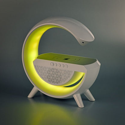 Activejet Solo LED skrivebordslampe med musik og RGB-belysning i hvid