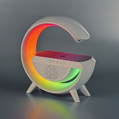 Activejet Solo LED skrivebordslampe med musik og RGB-belysning i hvid