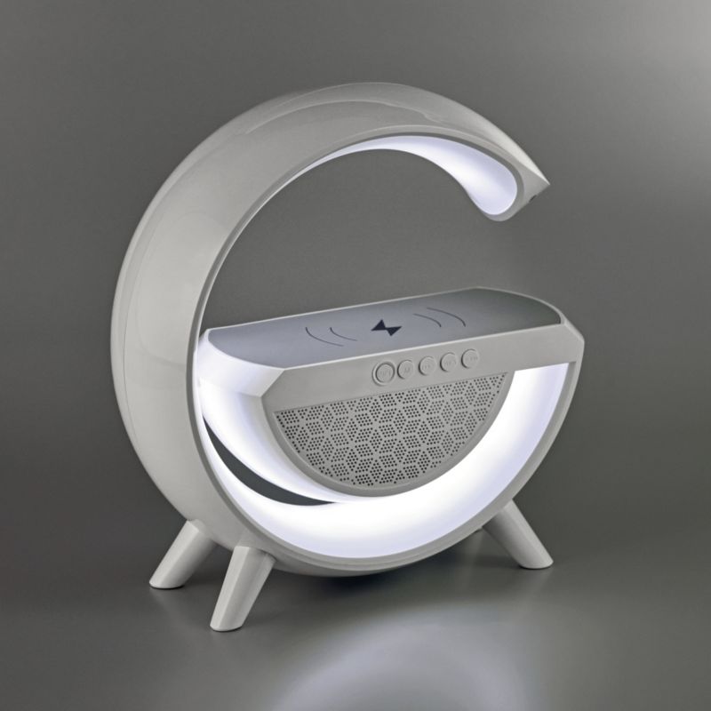Activejet Solo LED skrivebordslampe med musik og RGB-belysning i hvid