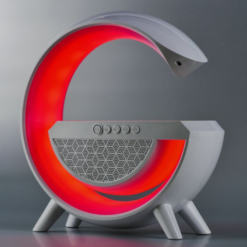 Activejet Solo LED skrivebordslampe med musik og RGB-belysning i hvid